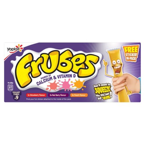 Frubes Strawberry Red Berry & Peach Yogurts 9X37g