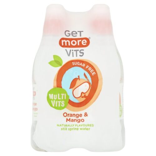 Get More Vitamins Orange & Mango Spring Water 4X330ml