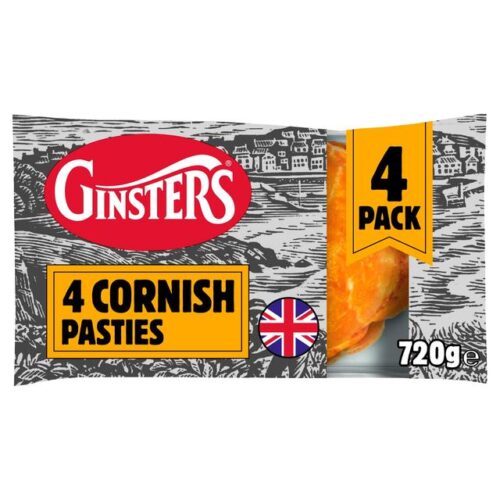 Ginsters Frozen Cornish Pasty 4 Pack 720G