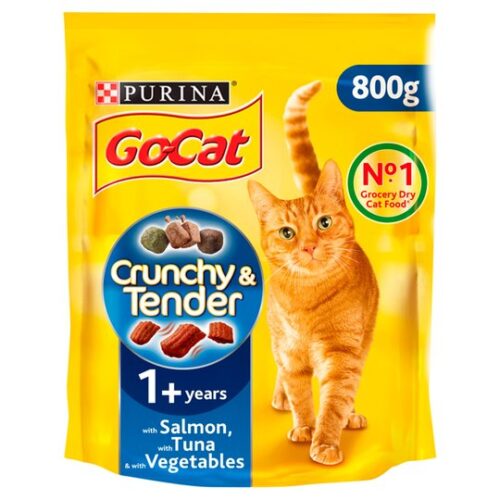 Go Cat Crunchy & Tender Salmon Tuna & Vegetable 800G