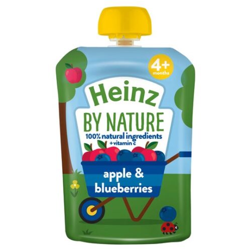 Heinz Fruit Pouch Apple & Blueberry 100G