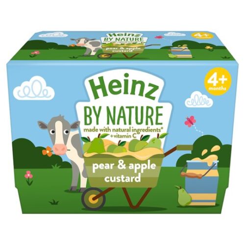 Heinz Pear & Apple Custard 4X100g