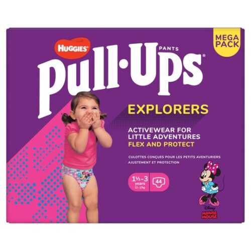 Huggies Pull Ups Explorers 1.5-3 Years Pink 44 Pack
