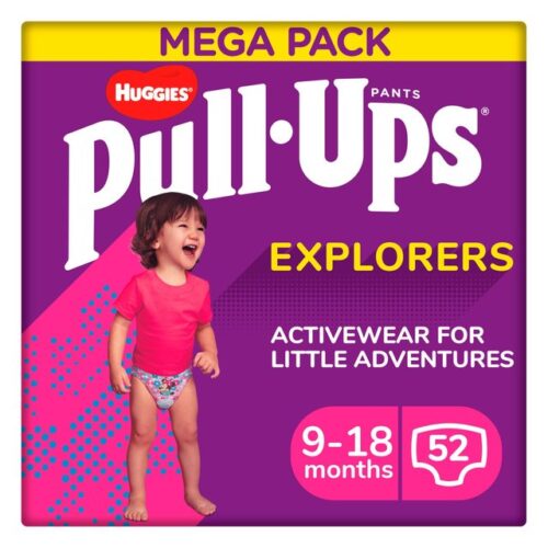 Huggies Pull-Ups Explorers 9-18 Months 52 Pack