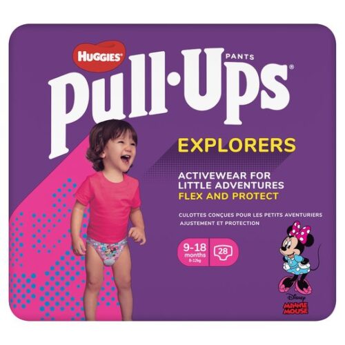 Huggies Pull Ups Explorers 9-18 Pink 28 Pack