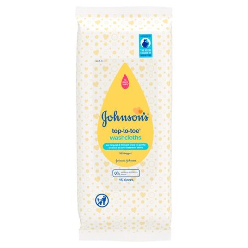 Johnson’s Baby Top-To-Toe Washcloths 15S