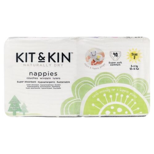 K&K Nappies Size2 Bear 40 Pack 5-8Kg 11-18Lbs