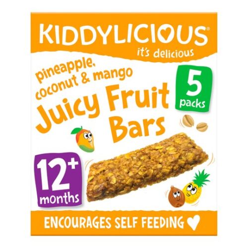 Kiddylicious Juicy Fairtrade Bars Pineapple & Cocnut 100G