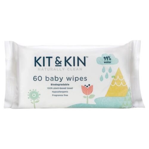 Kit & Kin Baby Wipes 60Pk Hypo Allergenic