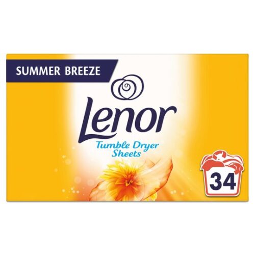 Lenor Tumble Dryer Sheets Summer 34 Pack