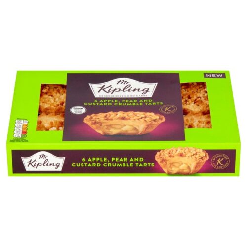 Mr Kipling 6Pack Apple Pear& Custard Crumble Tarts