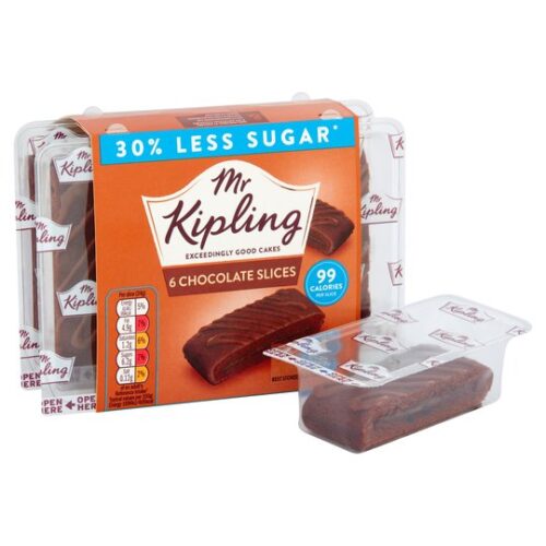 Mr Kipling Chocolate Slices Reduced Sugar 6 Pack
