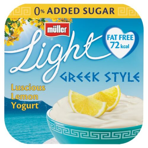 Muller Light Greek Luscious Lemon Yogurt 4X120g