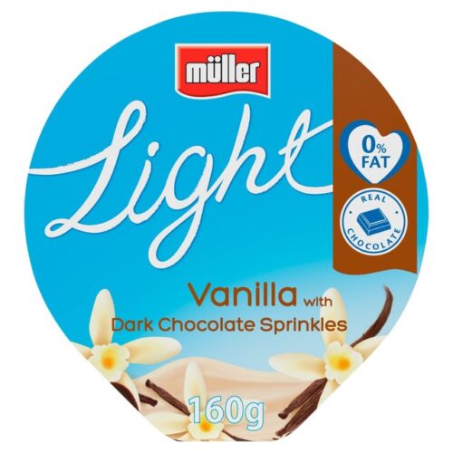 Muller Light Vanilla Dark Chocolate Yogurt 160G