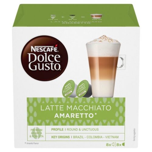 Nescafe Dolce Gusto X16 Latte Macchiato Amaretto Coffee Pods 160G