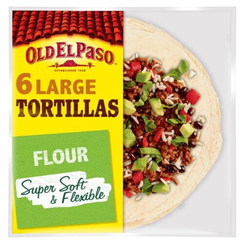Old El Paso Large Super Soft Flour Tortillas 6 Pack 350G