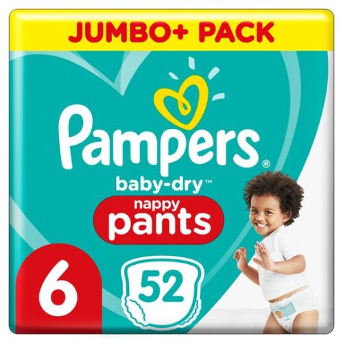 Pampers Baby Dry Pants Jumbo Pack Size 6 52 Nappies