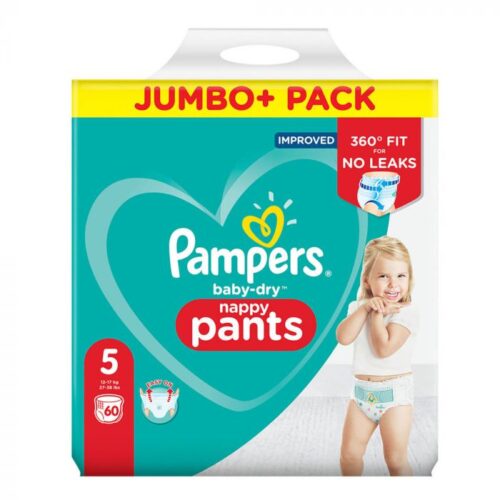 Pampers Baby Dry Pants Size 5 60 Nappies Jumbo Pack