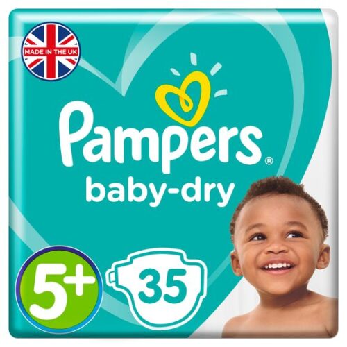 Pampers Baby Dry Size 5+ Essential Pack 35