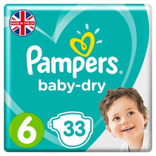 Pampers Baby Dry Size 6 Essential Pack 33 Nappies