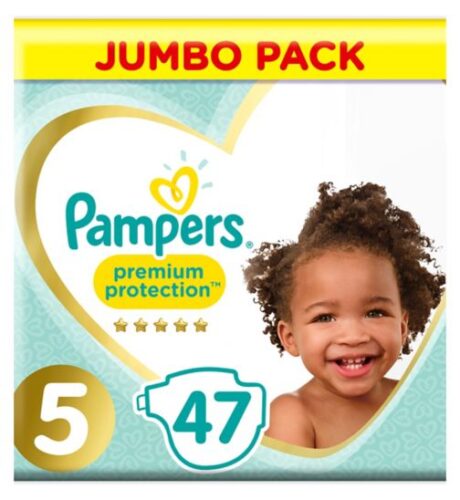 Pampers Premium Protection Size 5 Jumbo Pack 47 Nappies