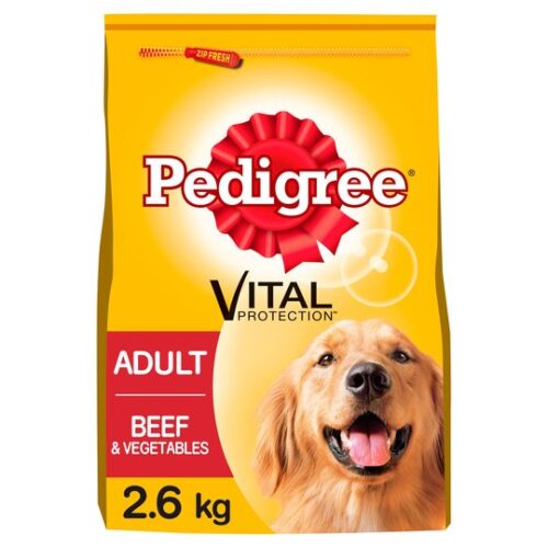 Pedigree Dry Complete Adult Beef & Vegetable 2.6Kg