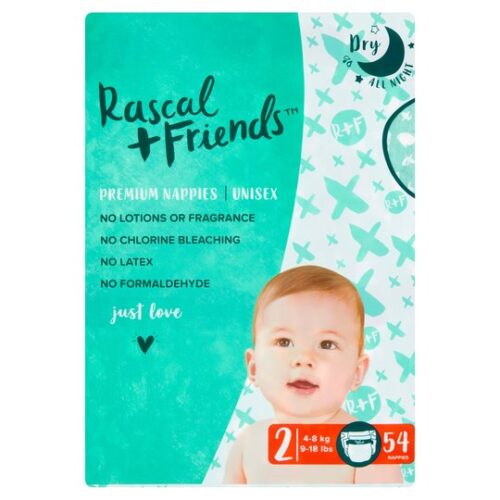 Rascal & Friends Essential Size 2 Nappies 54 Pack