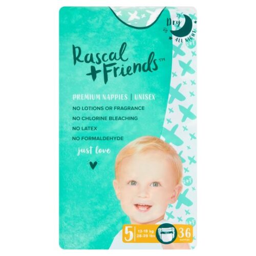 Rascal & Friends Essential Size 5 Nappies 36Pk