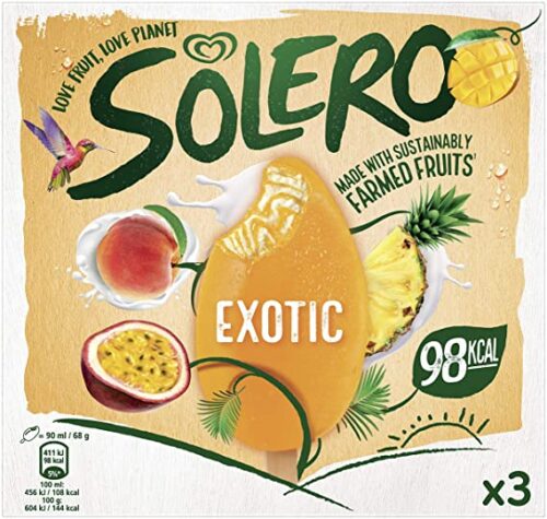 Solero Exotic Ice Cream 3 X 90Ml