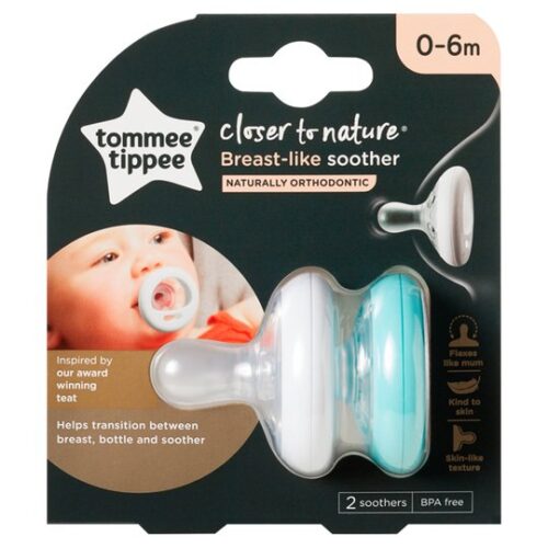 Tommee Tippee Breast-Like 0-6M Soother 2 Pack