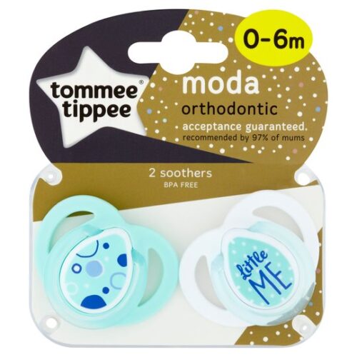 Tommee Tippee Closer To Nature Moda 0-6 Months Soothers 2 Pack