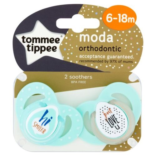 Tommee Tippee Closer To Nature Moda 6-18M Soothers 2 Pack