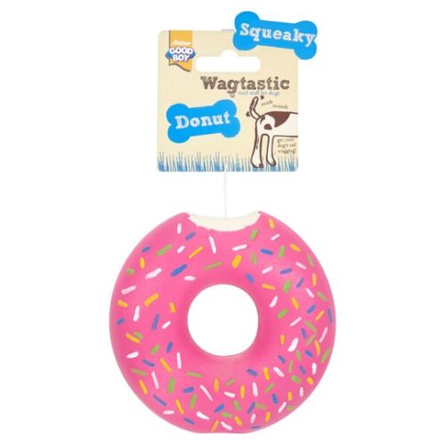 Wagtastic Toy Squeaky Donut Dog Toy