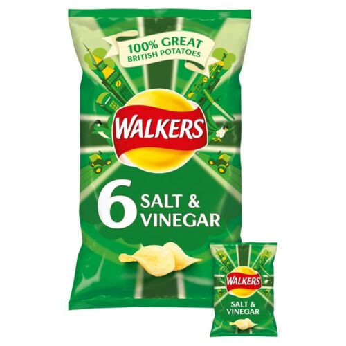 Walkers Salt & Vinegar Crisps 6X25g