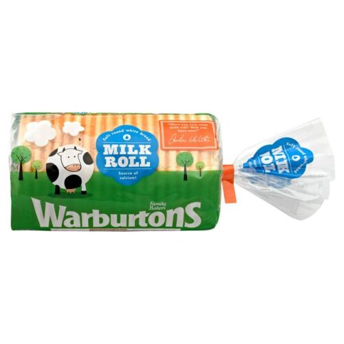 Warburtons Milk Roll Sliced White Bread 400G