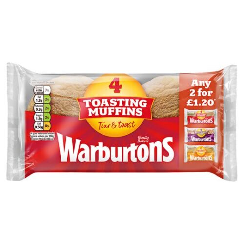 Warburtons Muffins 4 Pack