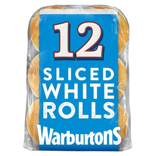 Warburtons Sliced Sandwich Rolls 12 Pack