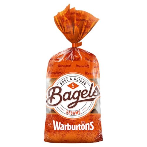 Warburtons Soft & Sliced Sesame Bagels 5 Pack