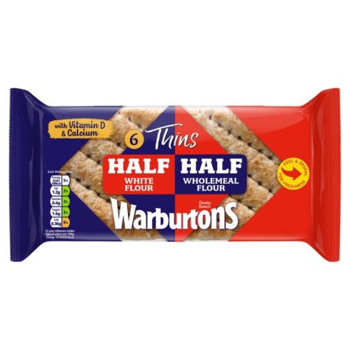 Warburtons Wonder Thins 50/50 6 Pack