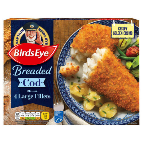 Birds Eye 4 Large Breaded Cod Fillets 440G