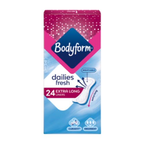 Bodyform Dailies Extra Protection Long Liners X 24