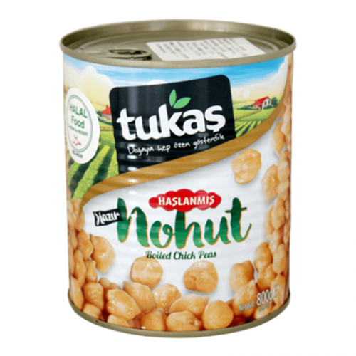 Boiled Chickpeas Hummus Tin Tukas 800g