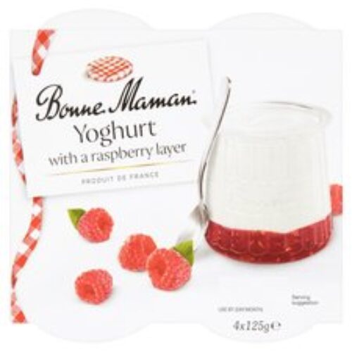 Bonne Maman Yogurt With Raspberry Layer 4 X 125G