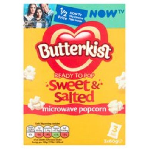 Butterkist Microwave Popcorn Sweet & Salted 3X60g