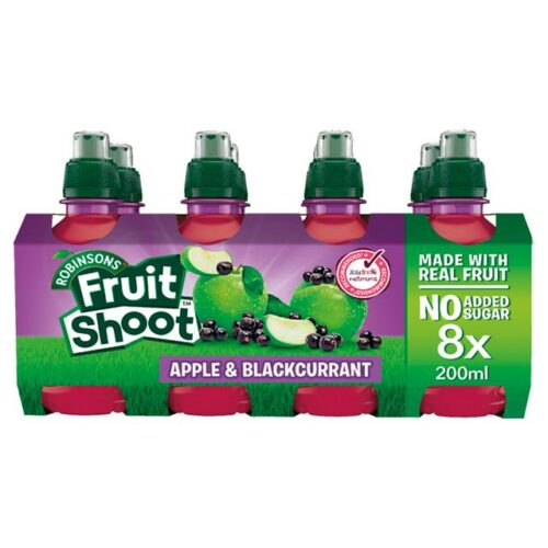 Robinsons Fruit Apple & Blackcurrant No Added Sugar 8X200ml