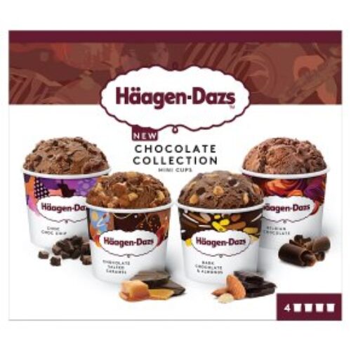 Haagen-Dazs Chocolate Mini Cups Ice Cream 4X95ml