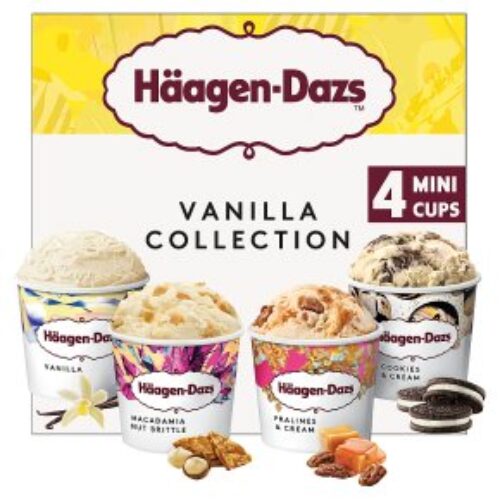 Haagen-Dazs Vanilla Ice Cream Collection Mini Cups 4X95ml
