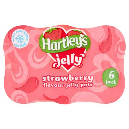 Hartleys Multipack Ready To Eat Strawberry Jelly 6 X125g
