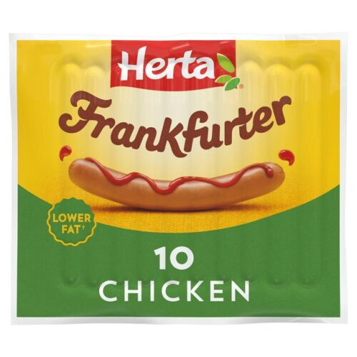 Herta Chicken Frankfurter Hot Dogs 10 Pack 350G