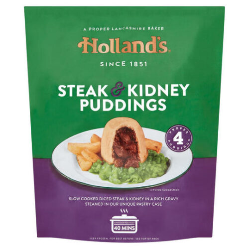 Hollands 4 Steak & Kidney Puddings